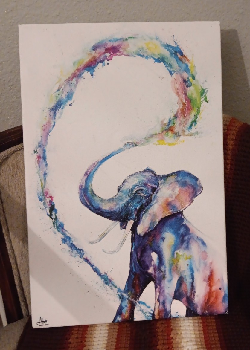 Framed Canvas Art Marc Allante Elephant