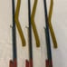 3 Vintage Ice Fishing Wood Tip Ups with Fishing Line