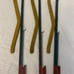 3 Vintage Ice Fishing Wood Tip Ups with Fishing Line