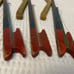 3 Vintage Ice Fishing Wood Tip Ups with Fishing Line