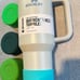 Stanley The Flowstate H2.0 Tumbler Fog Gray 40oz NWT Removable green Boot