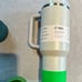 Stanley The Flowstate H2.0 Tumbler Fog Gray 40oz NWT Removable green Boot
