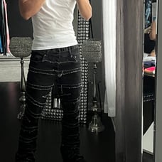 VALABASAS black flare jeans
