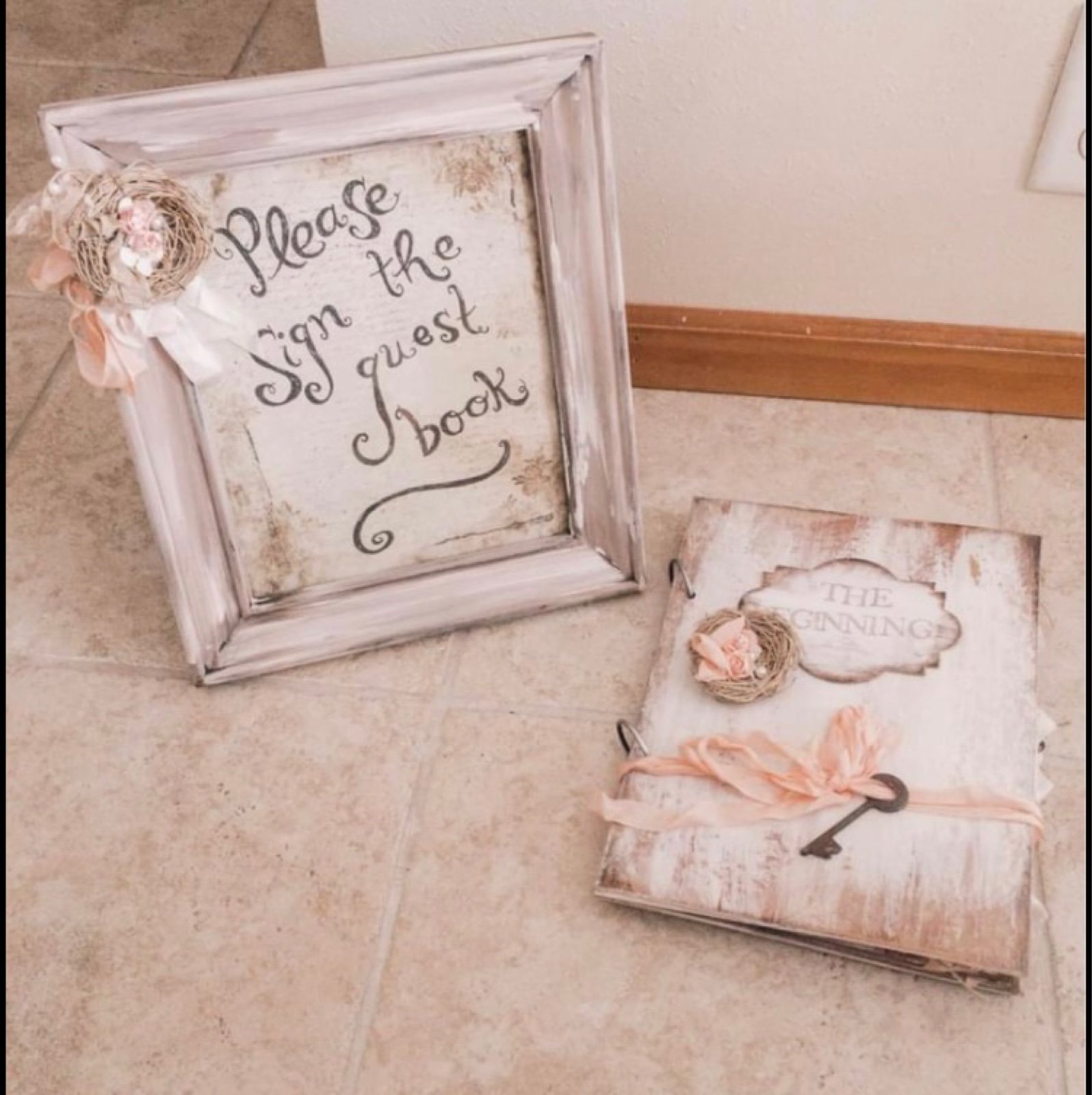 Guestbook Signage + Guestbook | Handmade