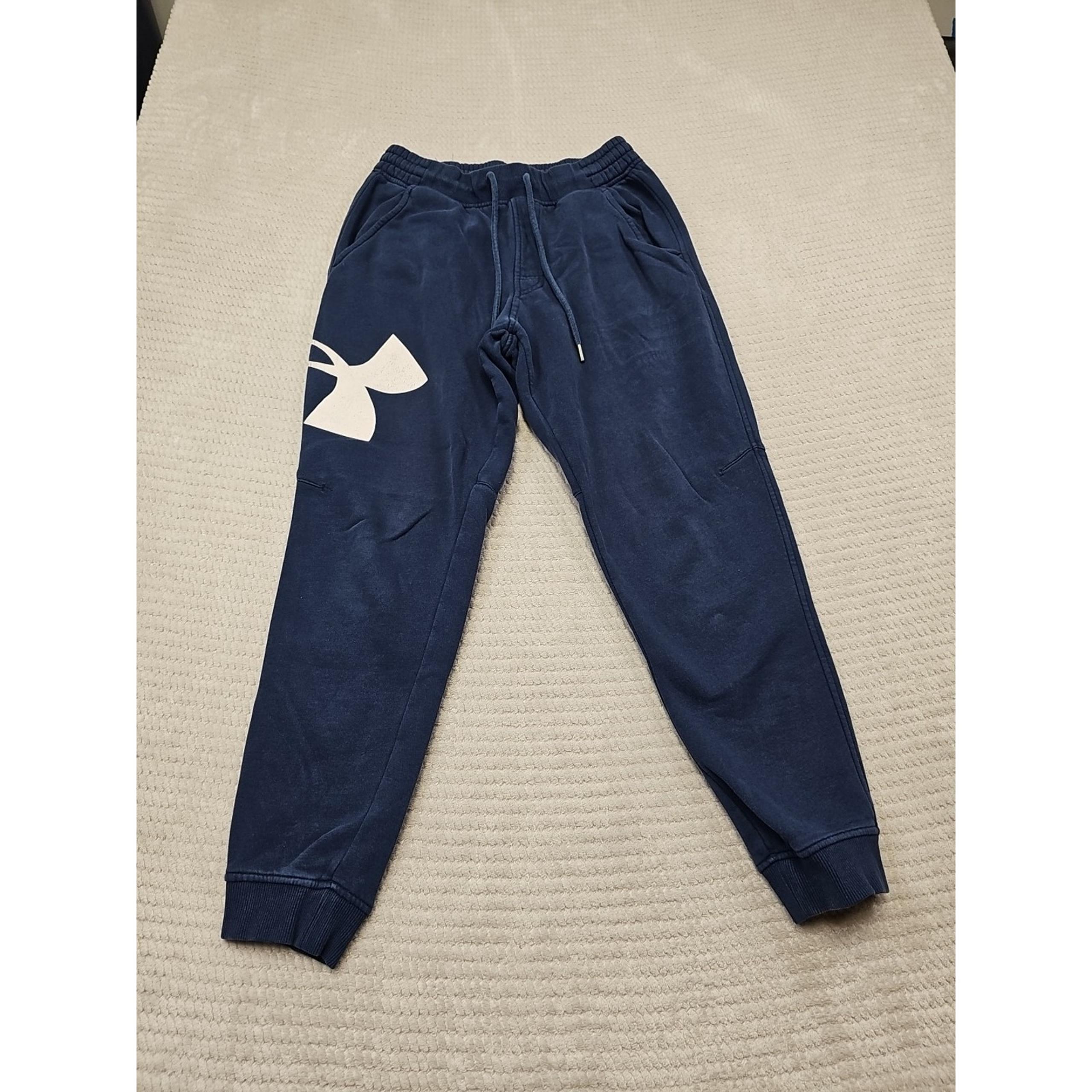 Under Armour Sweatpants Mens Large Blue Fitted Jogger UA Logo