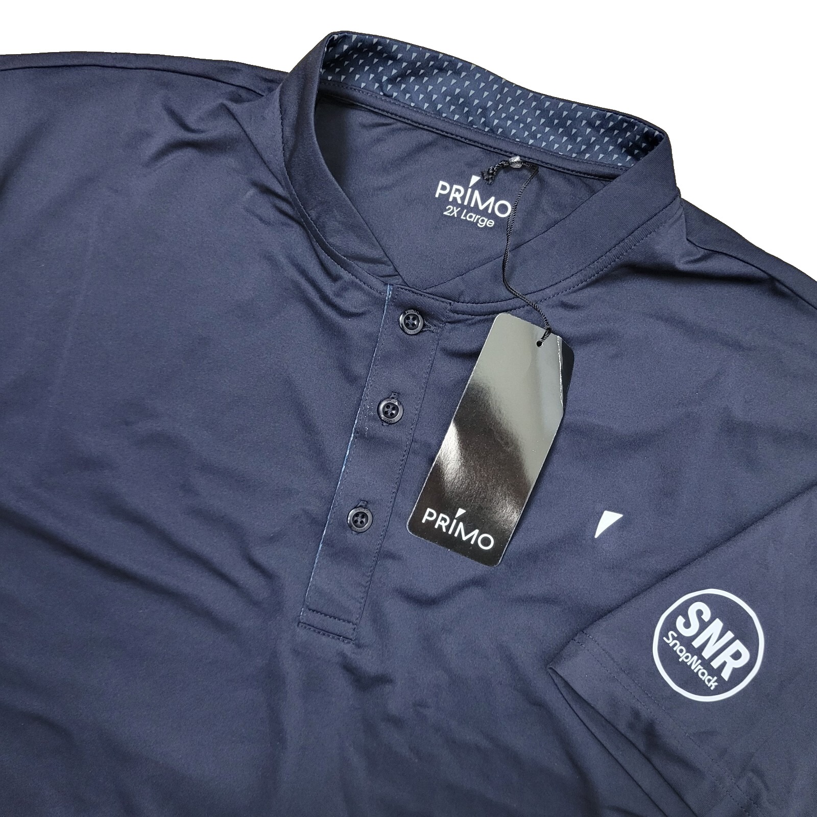 NWT Primo Blade Mens 2XL Solid Black Performance Stretch Golf Blade Collar Polo