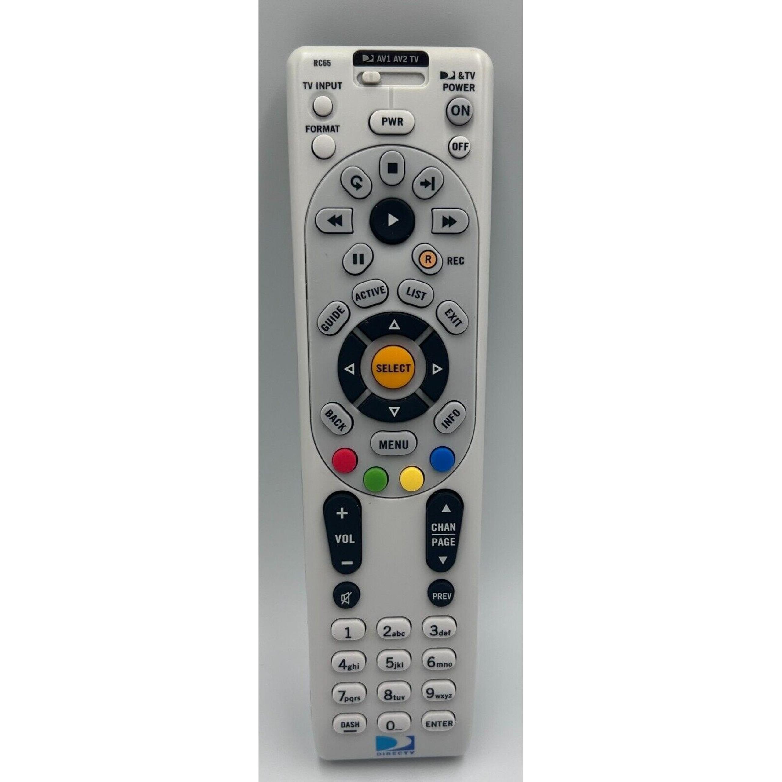 Direct TV DirecTV Remote Control 4 Devices RC65RX  Tested Good Condition