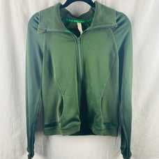 Lululemon Women's Dark Green Full Zip Scuba Jacket Mock Collar Size 10