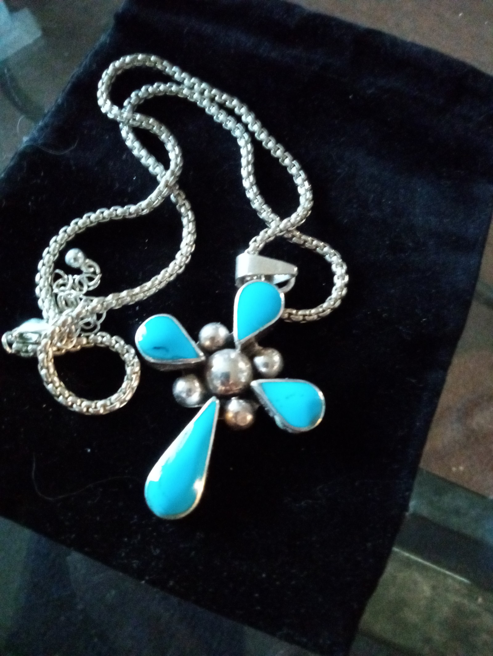 Sterling silver and turquoise necklace