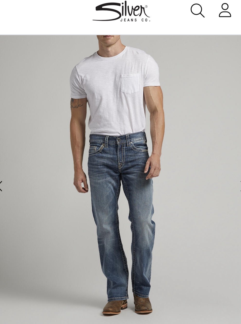 Men’s Silver Jeans Co Zac Relaxed Straight Leg Jeans