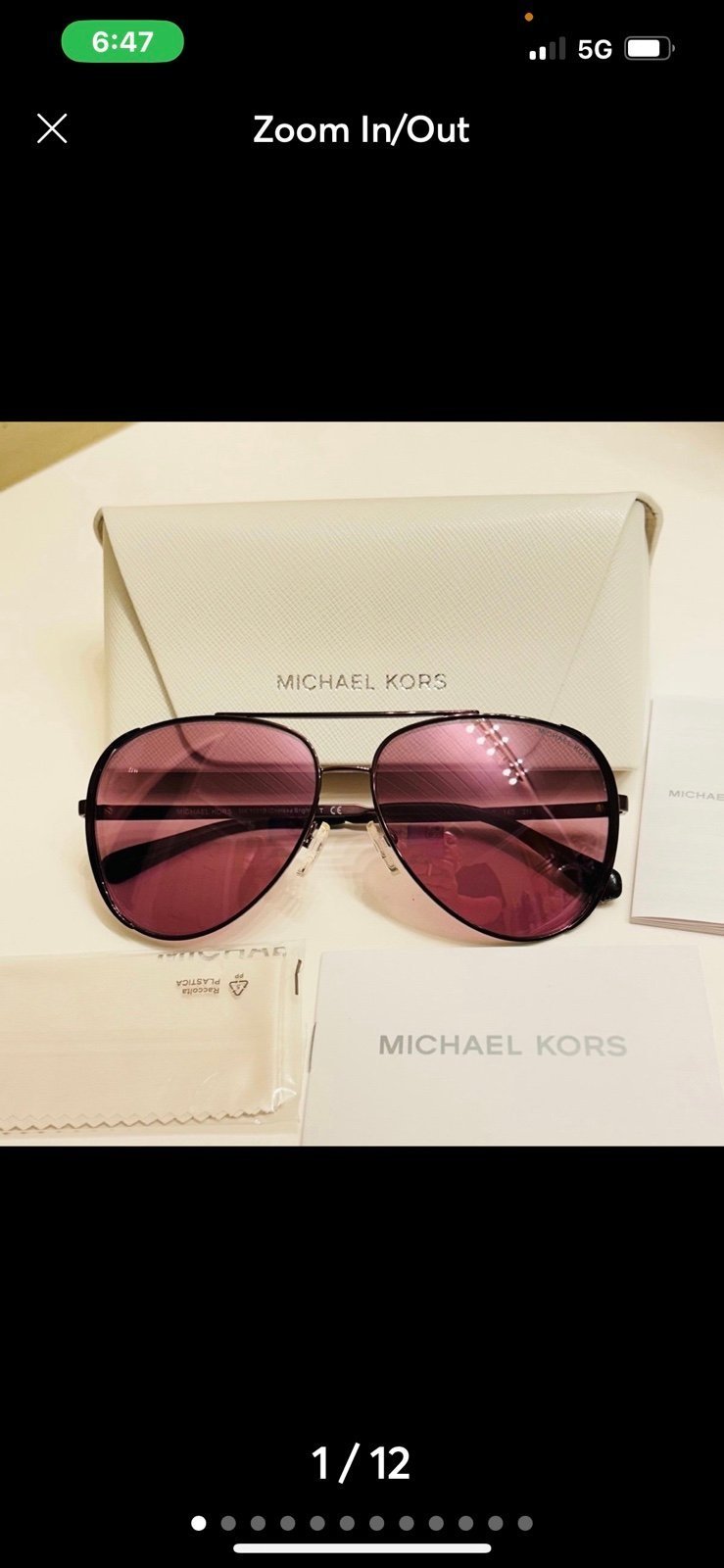 Michael Kors Purple Sunglasses
