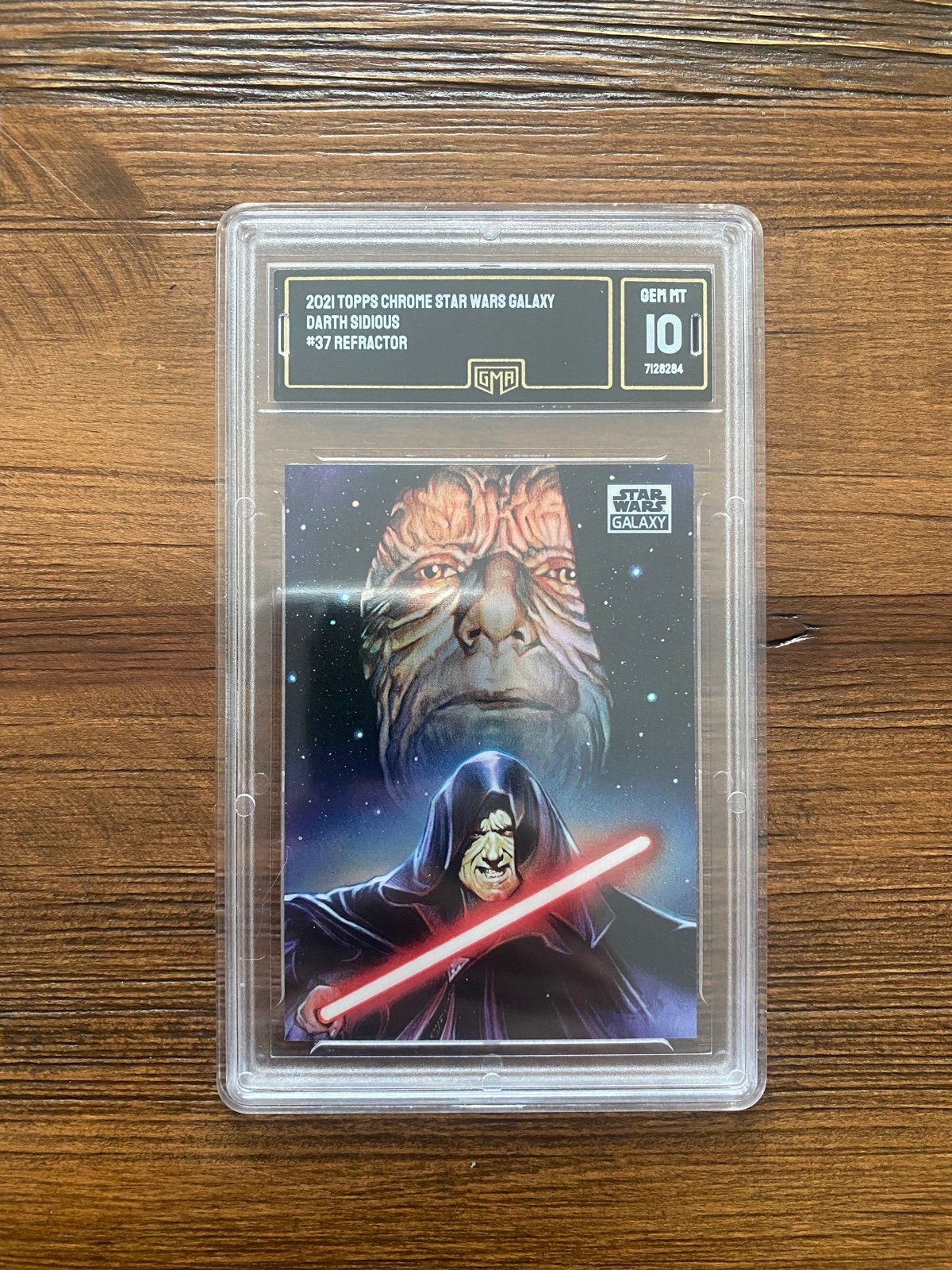 2021 Topps Chrome Galaxy GMA 10 Darth Sidious Refractor