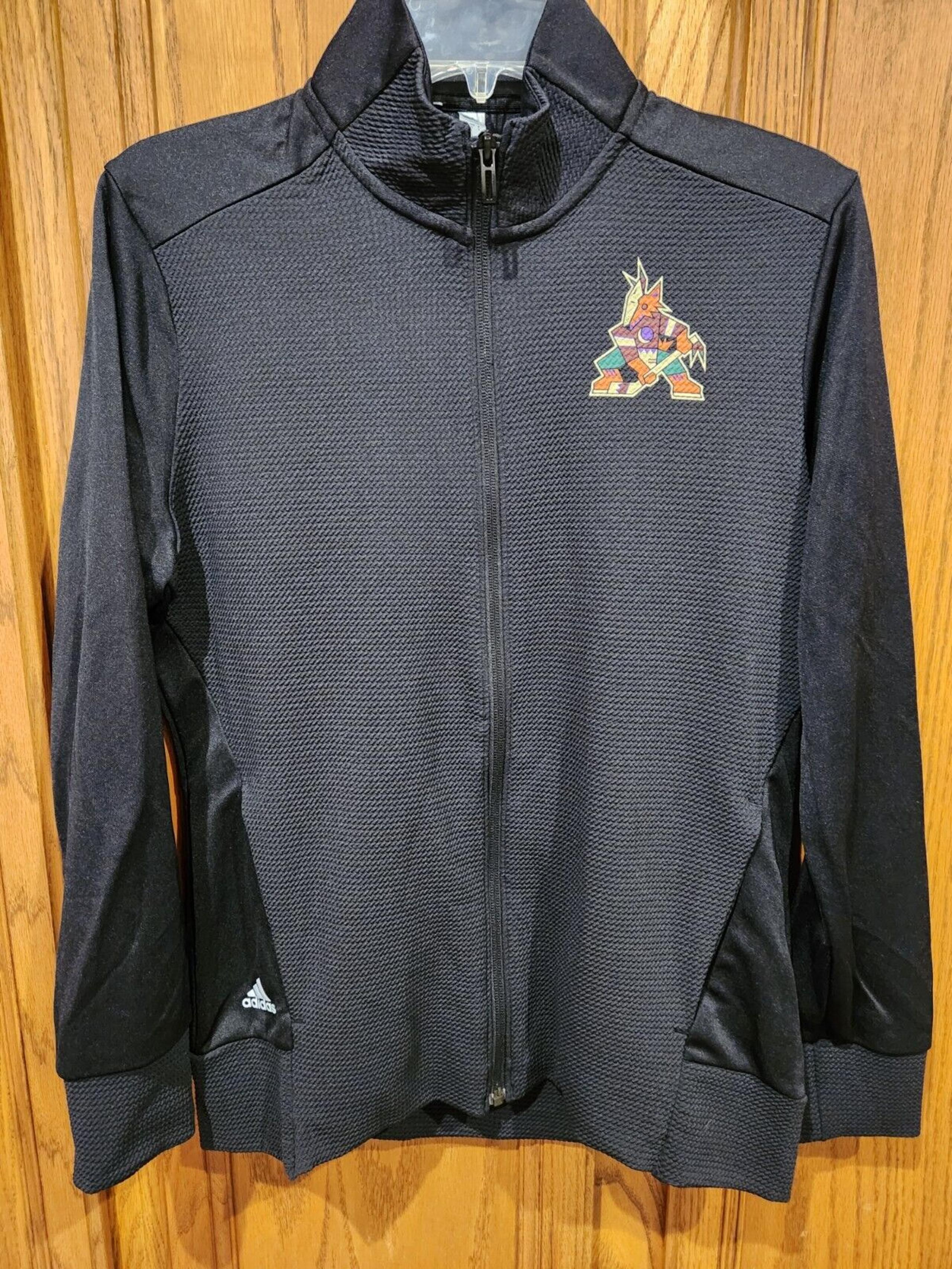 Arizona Coyotes Utah HC Black Adidas Full Zip Womens Kachina Jacket Size Medium