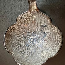 Vintage HUGE Kings Pattern Ladle 1880-1920 Unique Pattern-silver plated 925