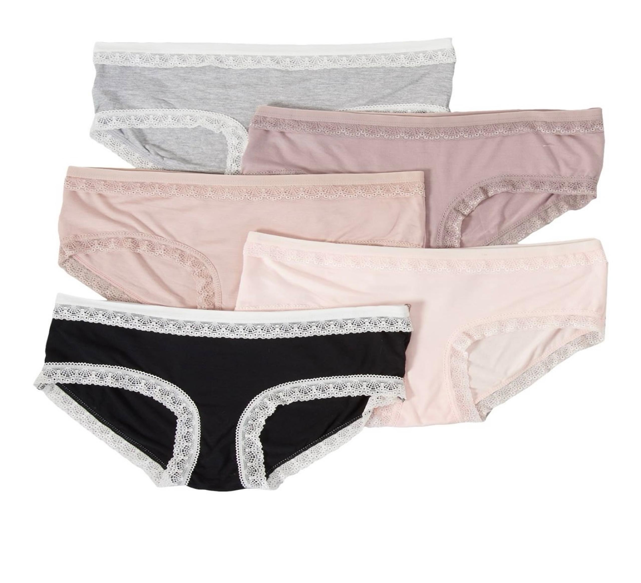 NWT Five Pair Women's Medium Laura Ashley Super Soft Hipster Panties