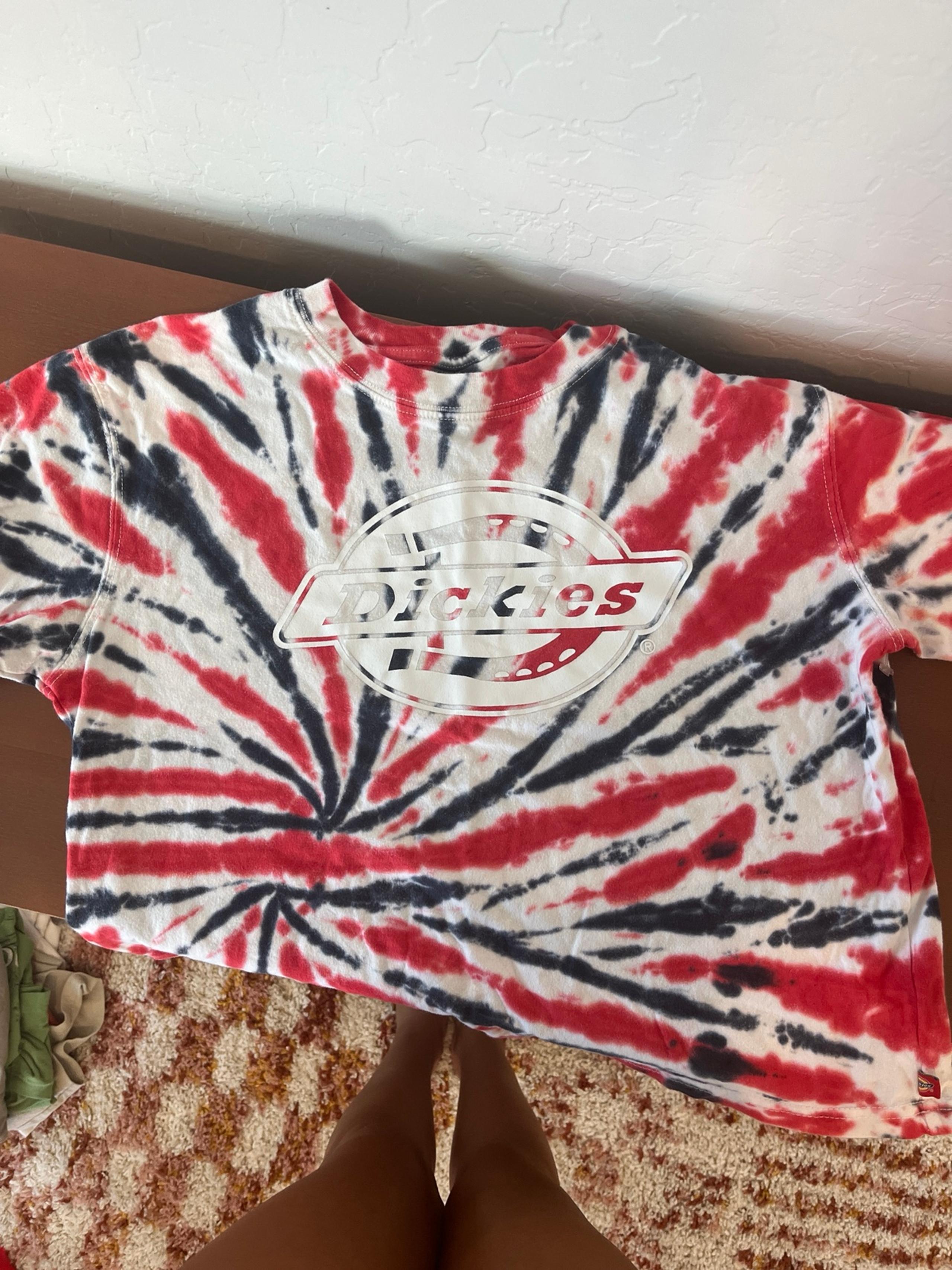 red white and blue tie dye top - Dickies