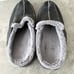 Orth feet black grey slip on hard bottom slipper moccasins size 11.5 men's suede