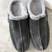 Orth feet black grey slip on hard bottom slipper moccasins size 11.5 men's suede