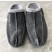 Orth feet black grey slip on hard bottom slipper moccasins size 11.5 men's suede