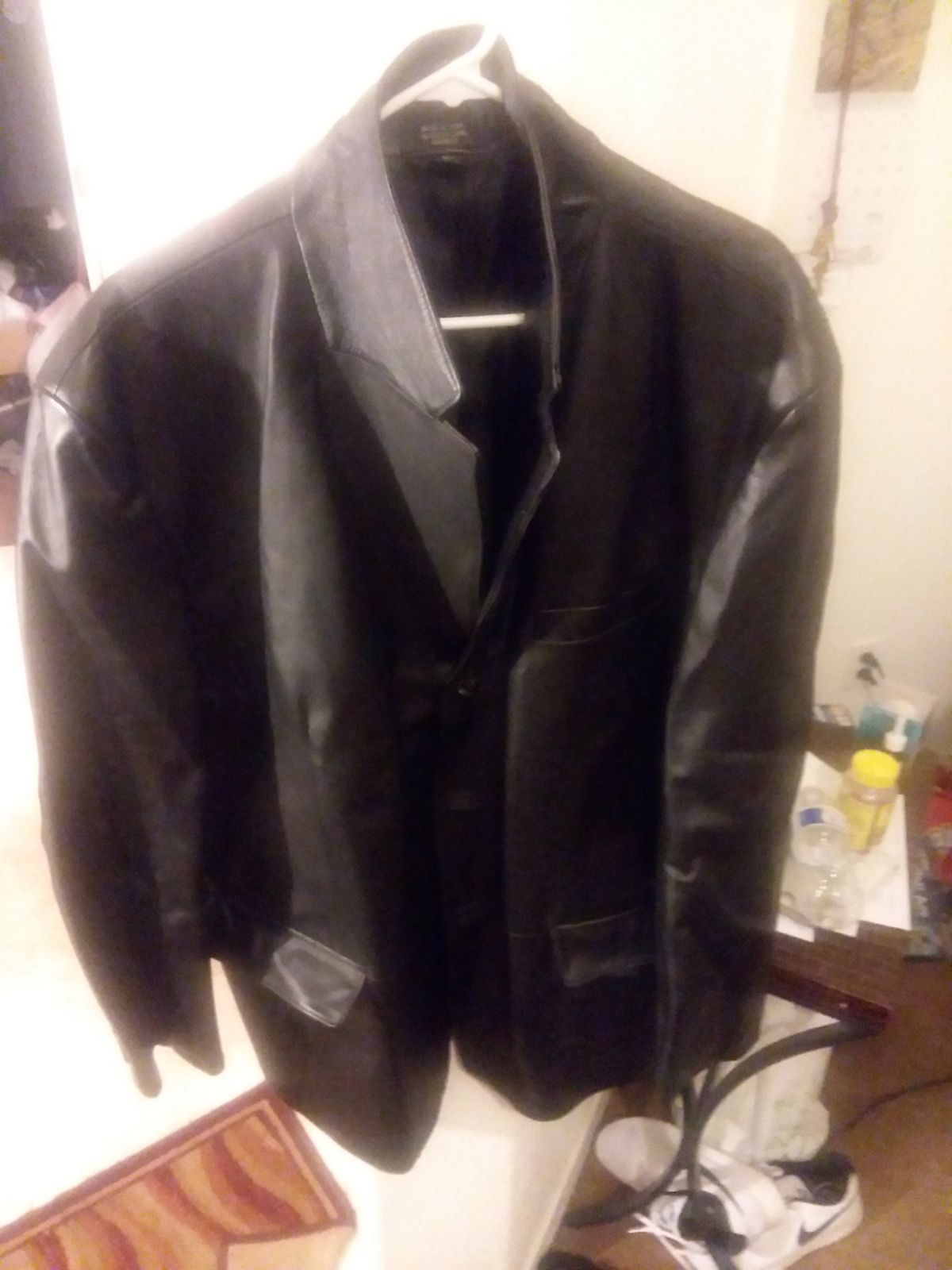 J.FARRAR MENS BLACK LEATHER JACKET