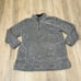 Soft Surroundings Women XL Sweater 1/4 Zip Luxe Sherpa Pullover Gray