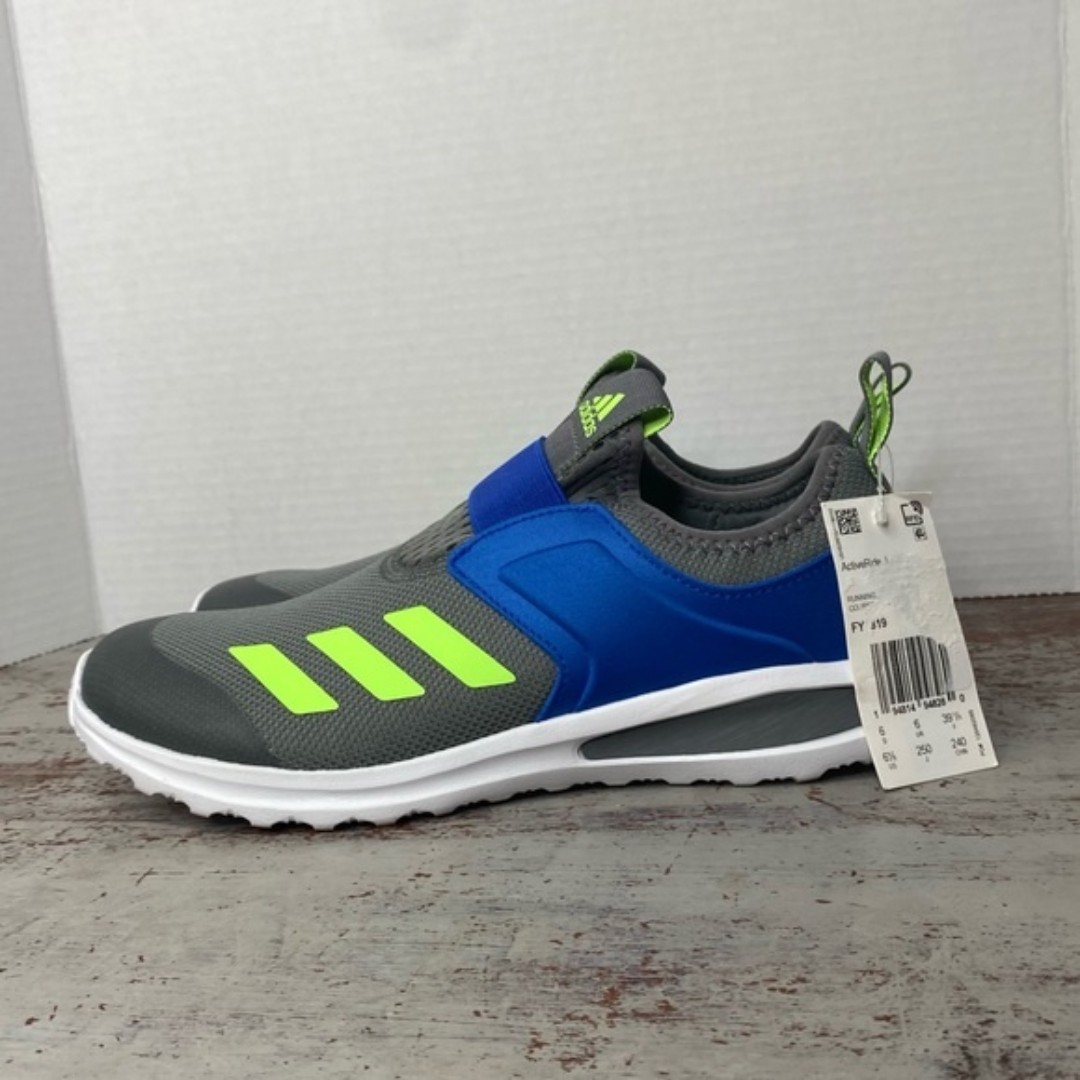 New Adidas grey blue green athletic shoes y 6.5 w z 8