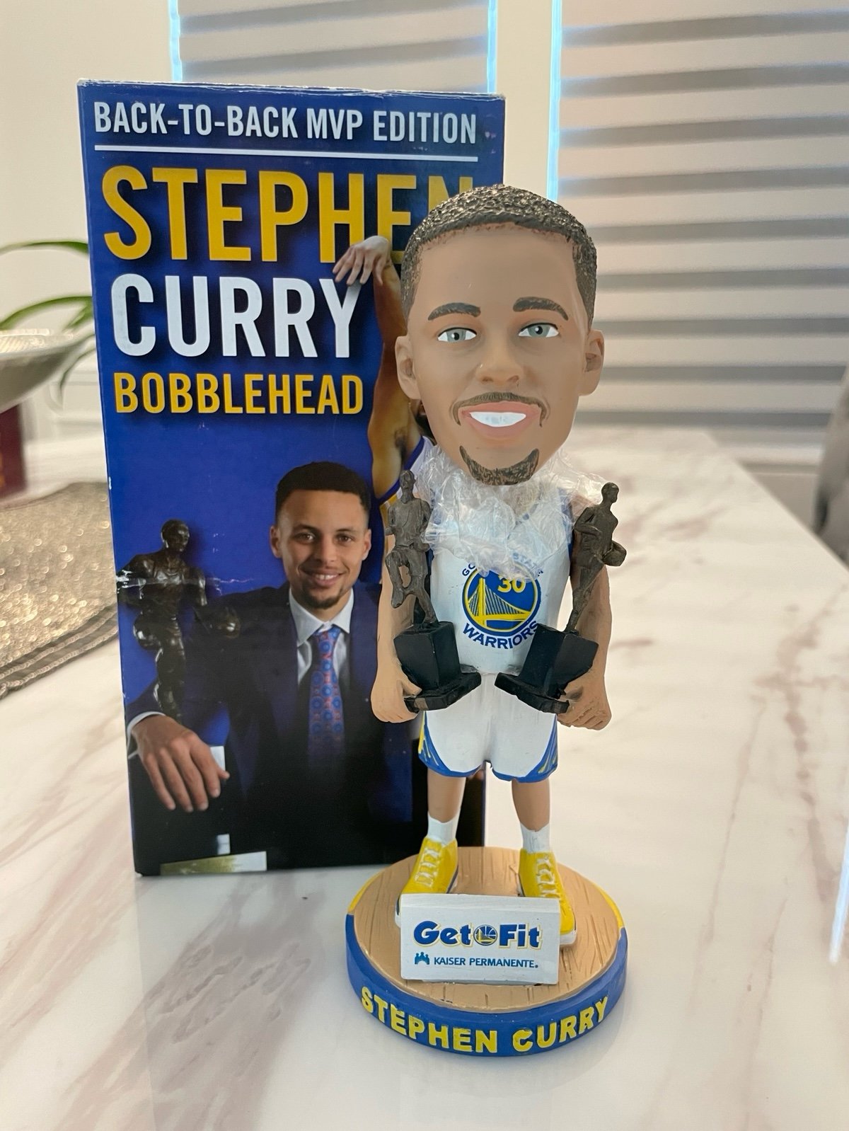 2016 Limited edition Warriors Stephen Curry Back to Back MVP Bobblehead