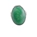 Vintage Decorative Silvertone Glass or Tourmaline Fancy Shank Ring 6.5 (A7077)