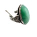 Vintage Decorative Silvertone Glass or Tourmaline Fancy Shank Ring 6.5 (A7077)