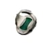 Vintage Decorative Silvertone Glass or Tourmaline Fancy Shank Ring 6.5 (A7077)