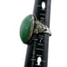 Vintage Decorative Silvertone Glass or Tourmaline Fancy Shank Ring 6.5 (A7077)