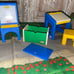Little Tikes easel toybox + lid DOLL art