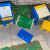 Little Tikes easel toybox + lid DOLL art