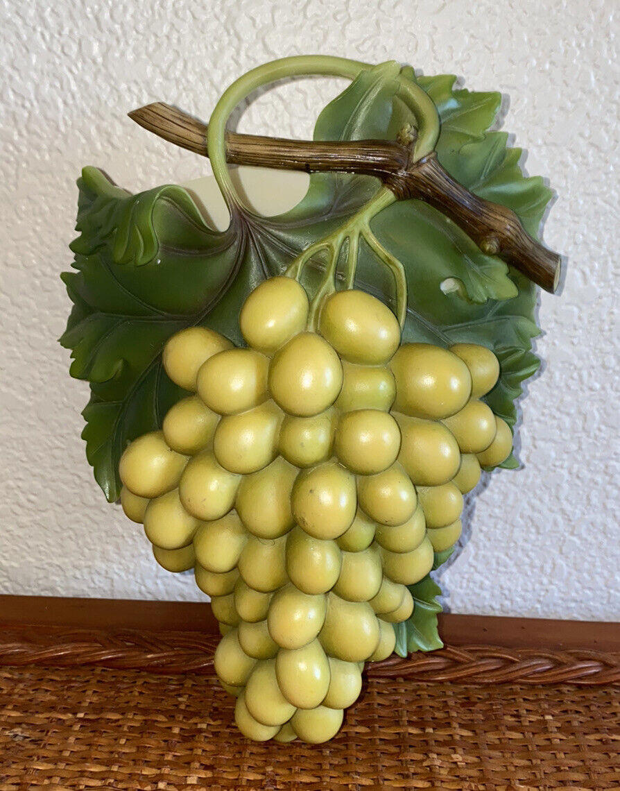 Ibis & Orchid Green Grapes #160 Large Wall Vase White