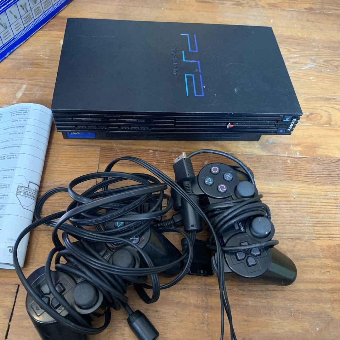 PS2 PLAYSTATION 2 SYSTEM COMPLETE IN BOX +Papers OEM Controller