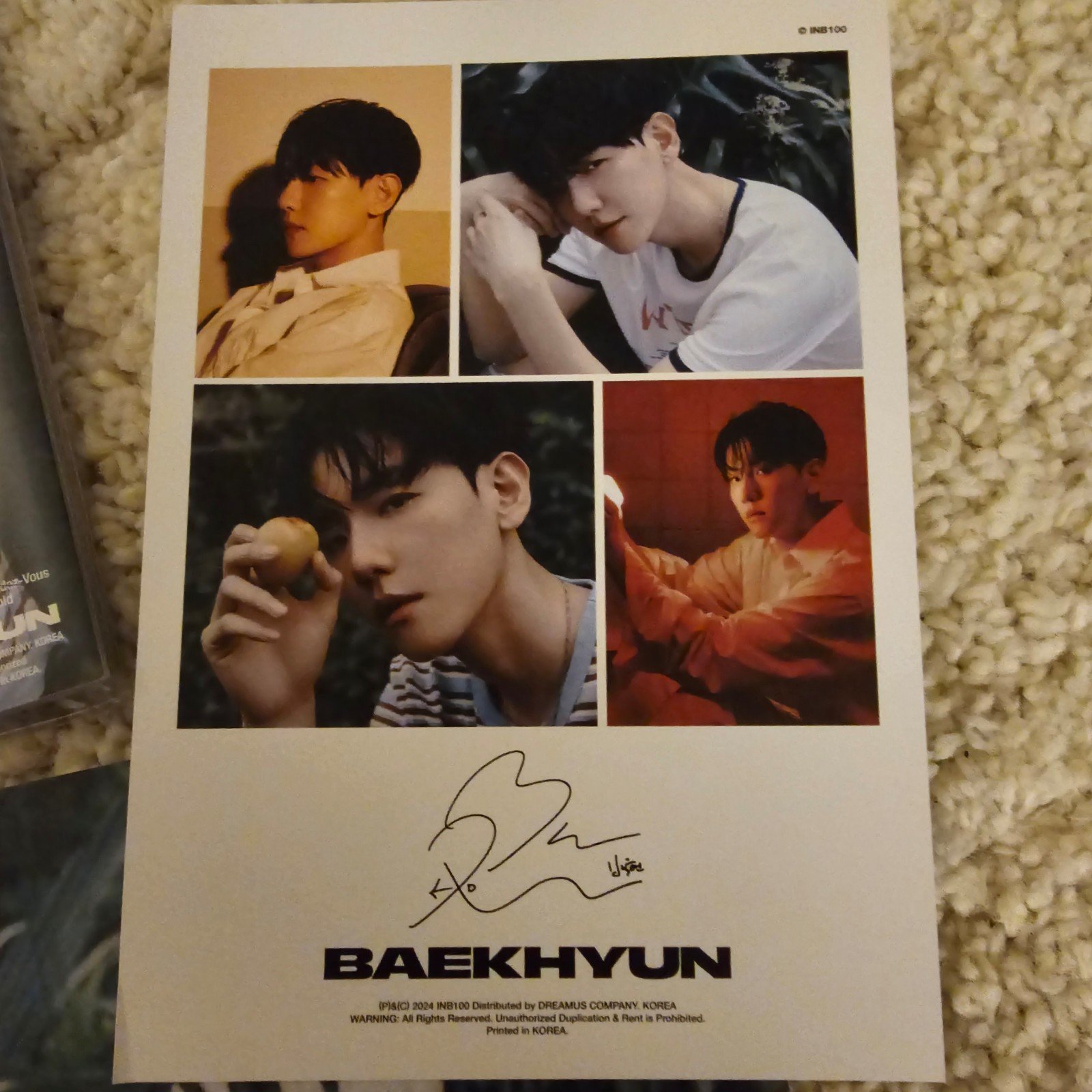SIGNED EXO baekhyun hello world USA store album pob