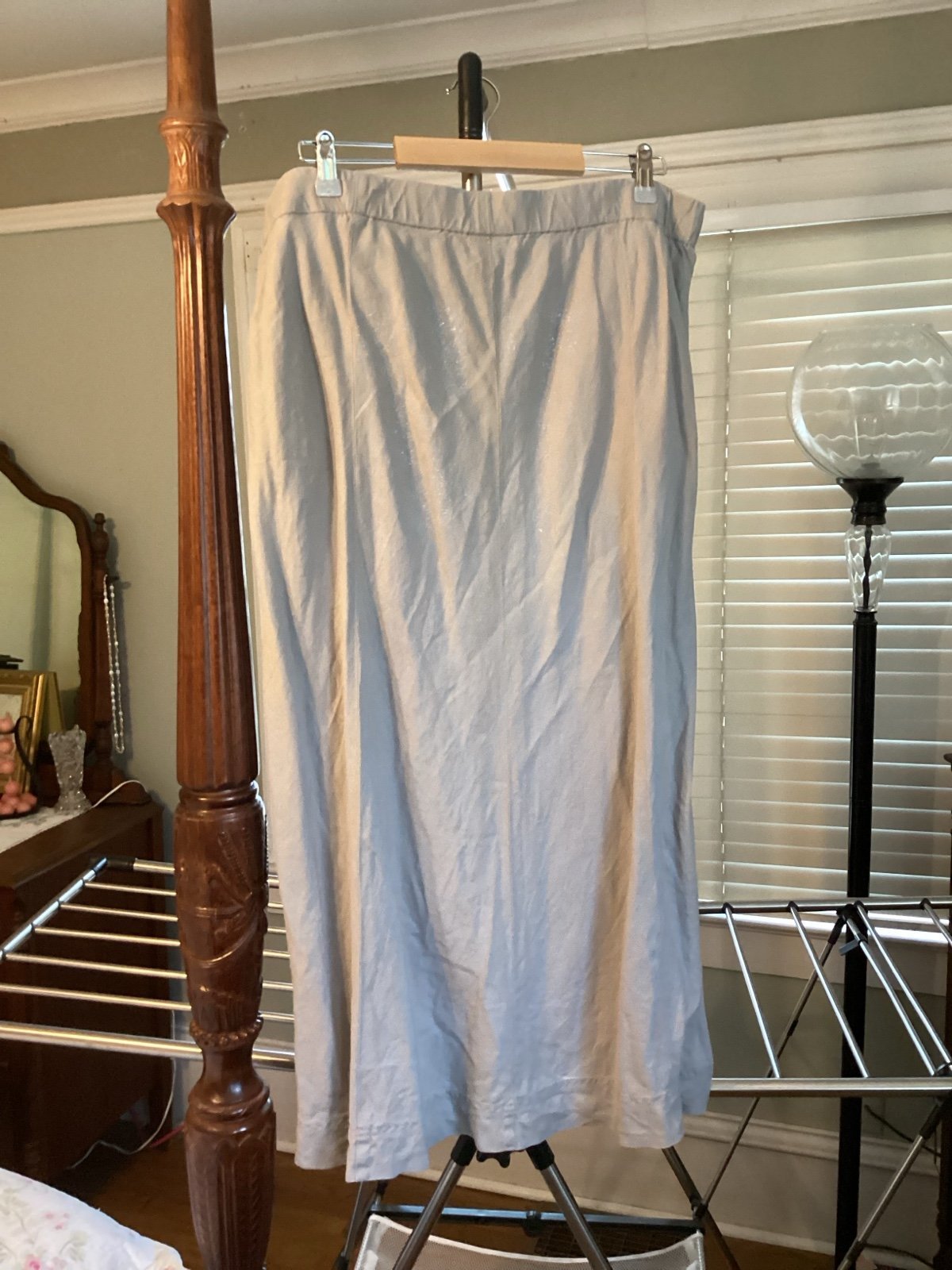 Jjill Grey Linen Skirt - L
