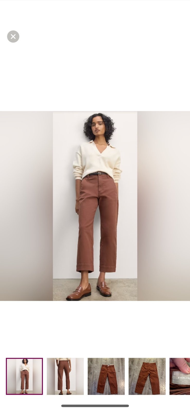 Everlane The Utility Straight-Leg Pant rosewood brown 8