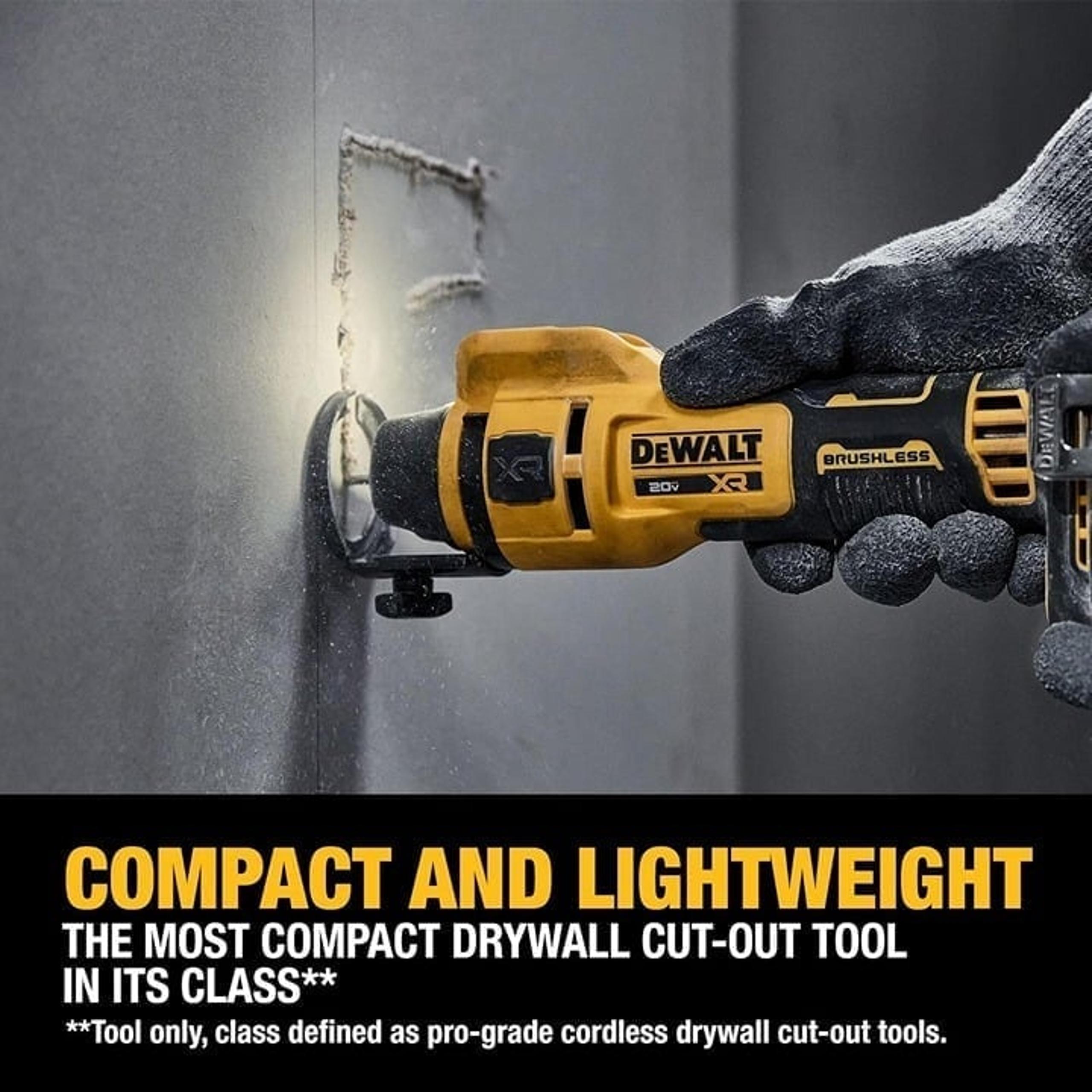 NEW DEWALT DCE555B 20V MAX* XR Brushless Drywall Cut-Out Tool Only
