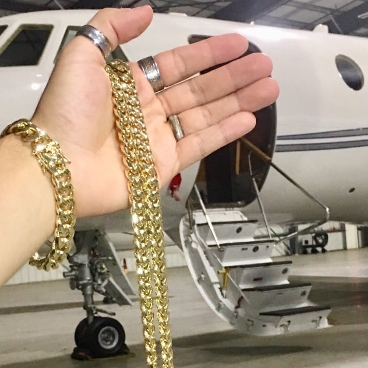 CUBAN LINK 18K GOLD NEW CHAIN ITALY