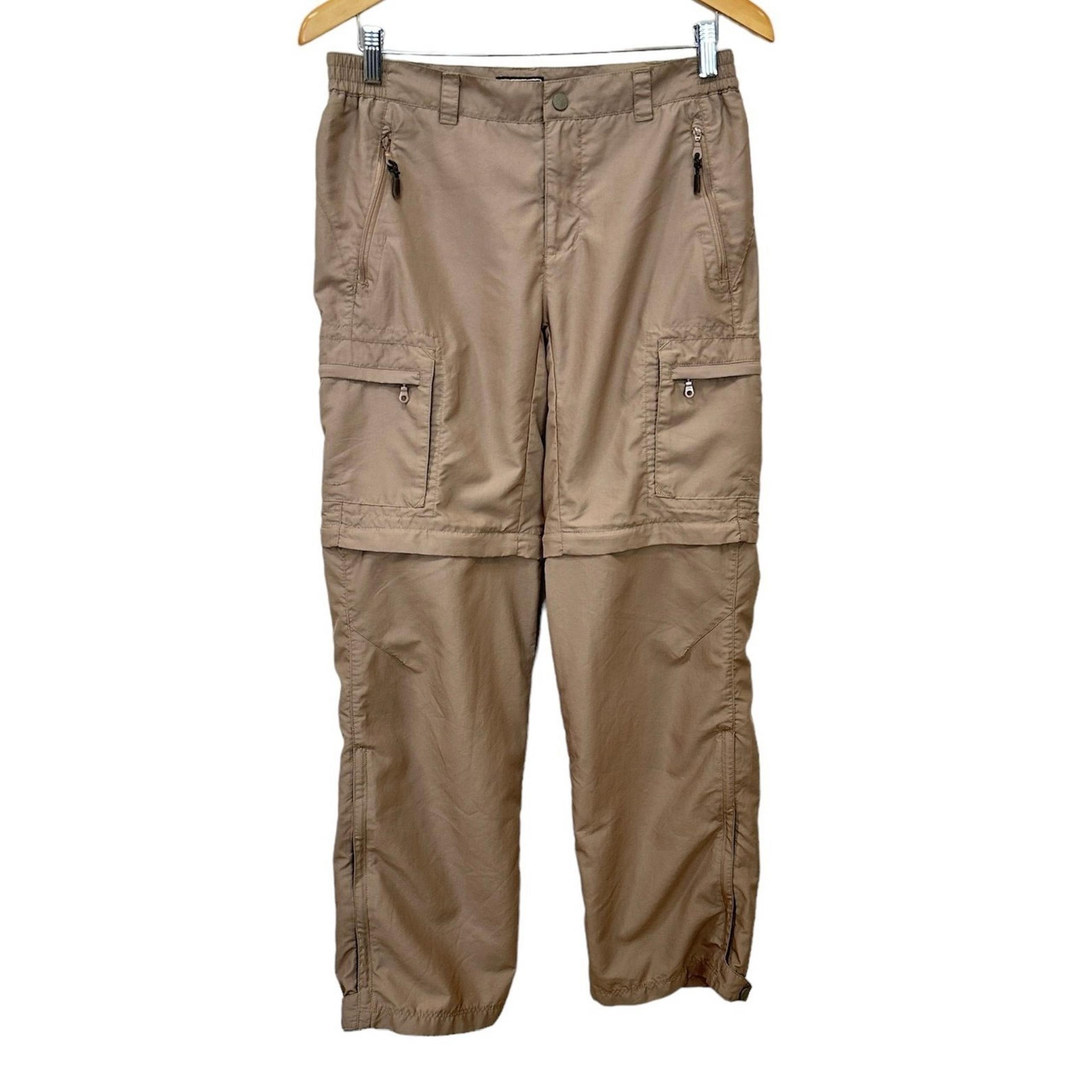REI Nylon 6-Pocket Convertible Cargo Pants UPF 50+ Tan Women’s Sz 6
