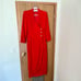 Vintage Christian Dior 100% Silk Red Maxi Dress V-neck