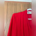 Vintage Christian Dior 100% Silk Red Maxi Dress V-neck