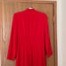 Vintage Christian Dior 100% Silk Red Maxi Dress V-neck