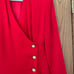Vintage Christian Dior 100% Silk Red Maxi Dress V-neck