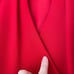 Vintage Christian Dior 100% Silk Red Maxi Dress V-neck