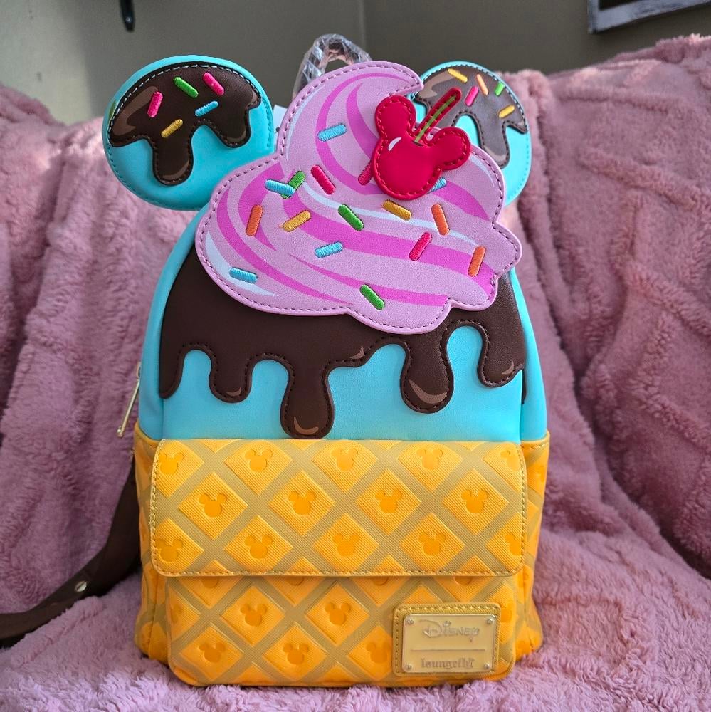 Loungefly Disney Mickey Mouse Sundae Mini Backpack