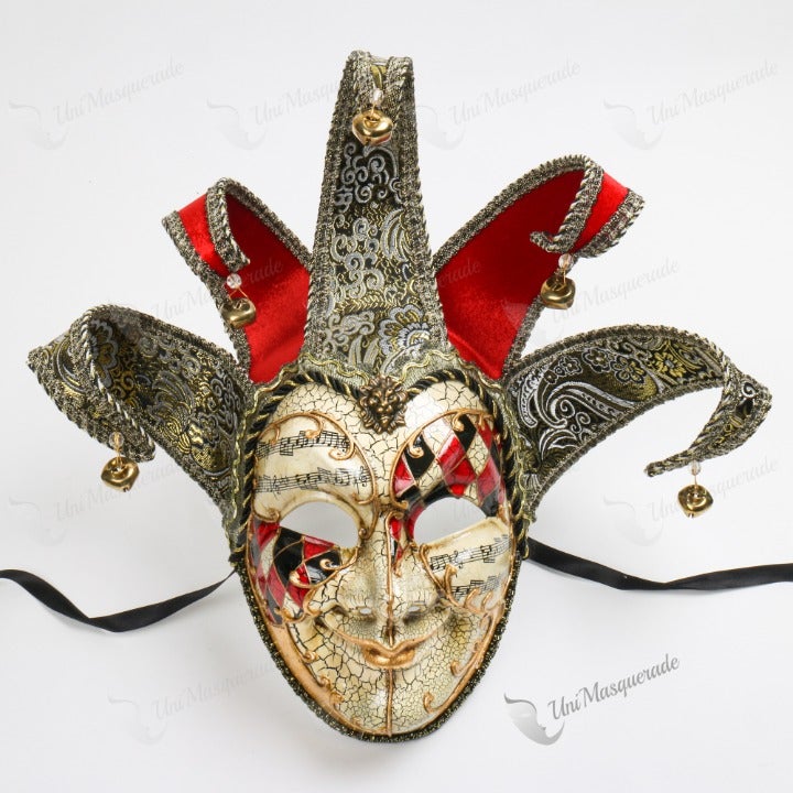 Venetian Mardi Gras Transitional Jester Joker For Masquerade Party Mask