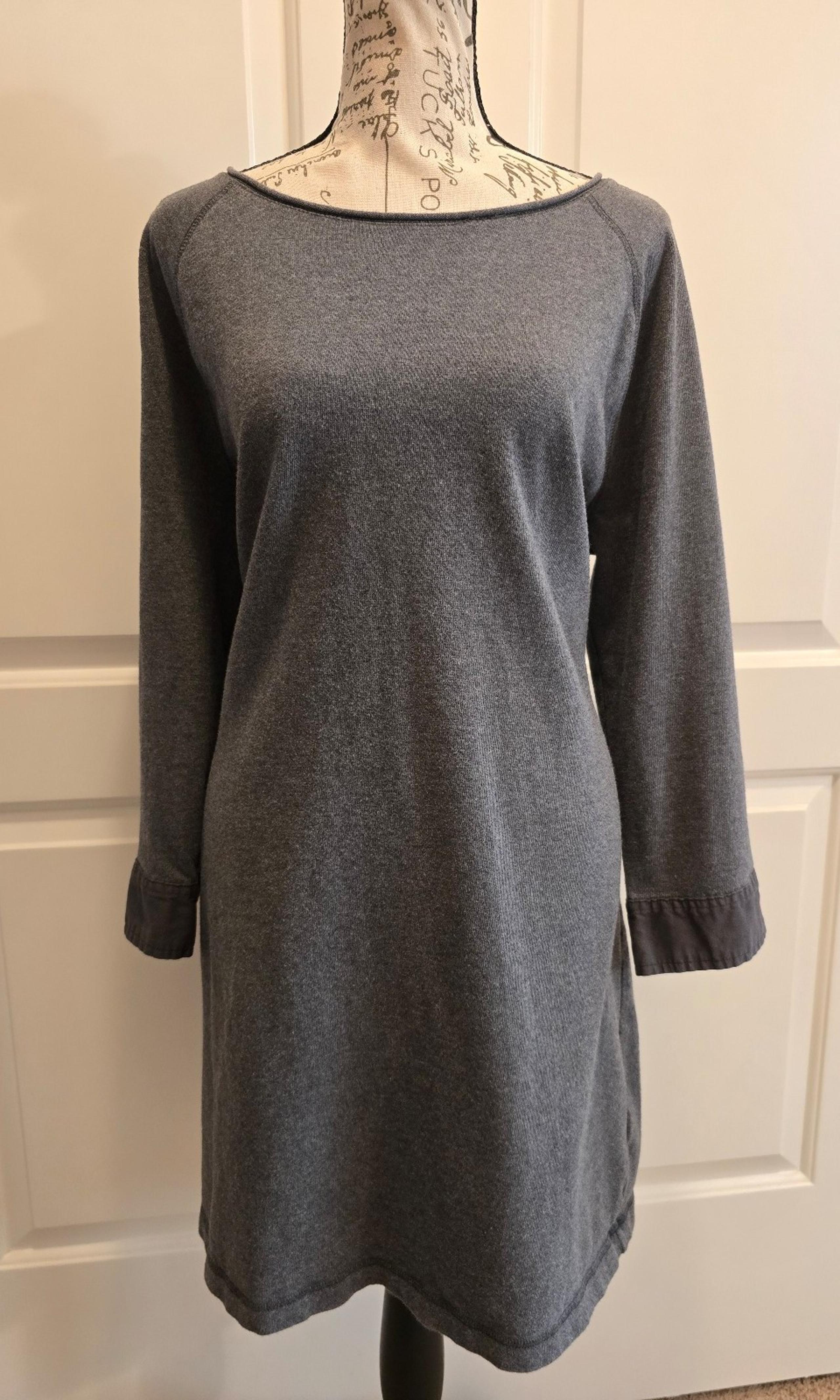 Gap Boat Neck Sweatshirt Dress Gray XL