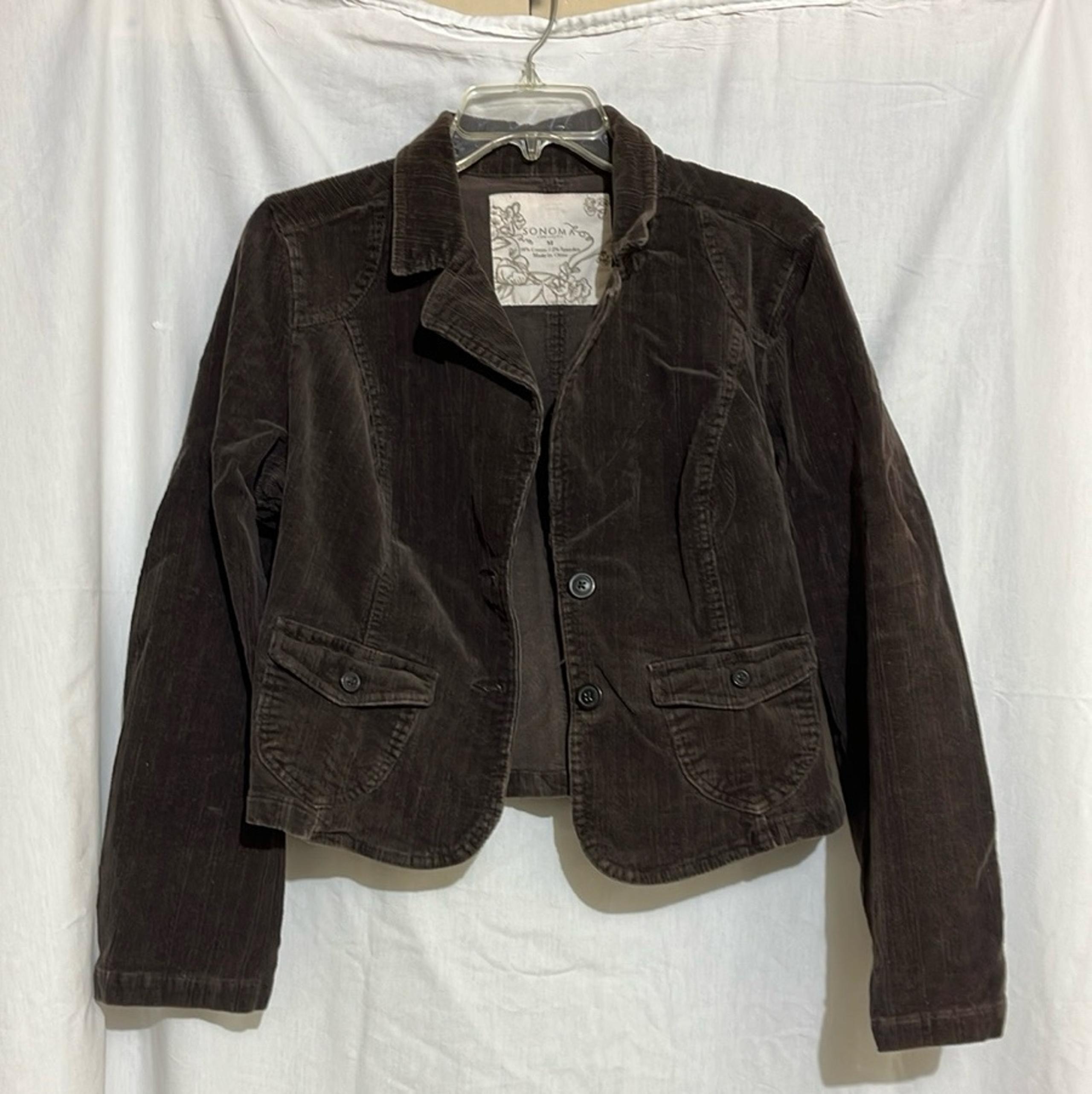 Women’s brown Sonoma corduroy blazer stretchy medium
